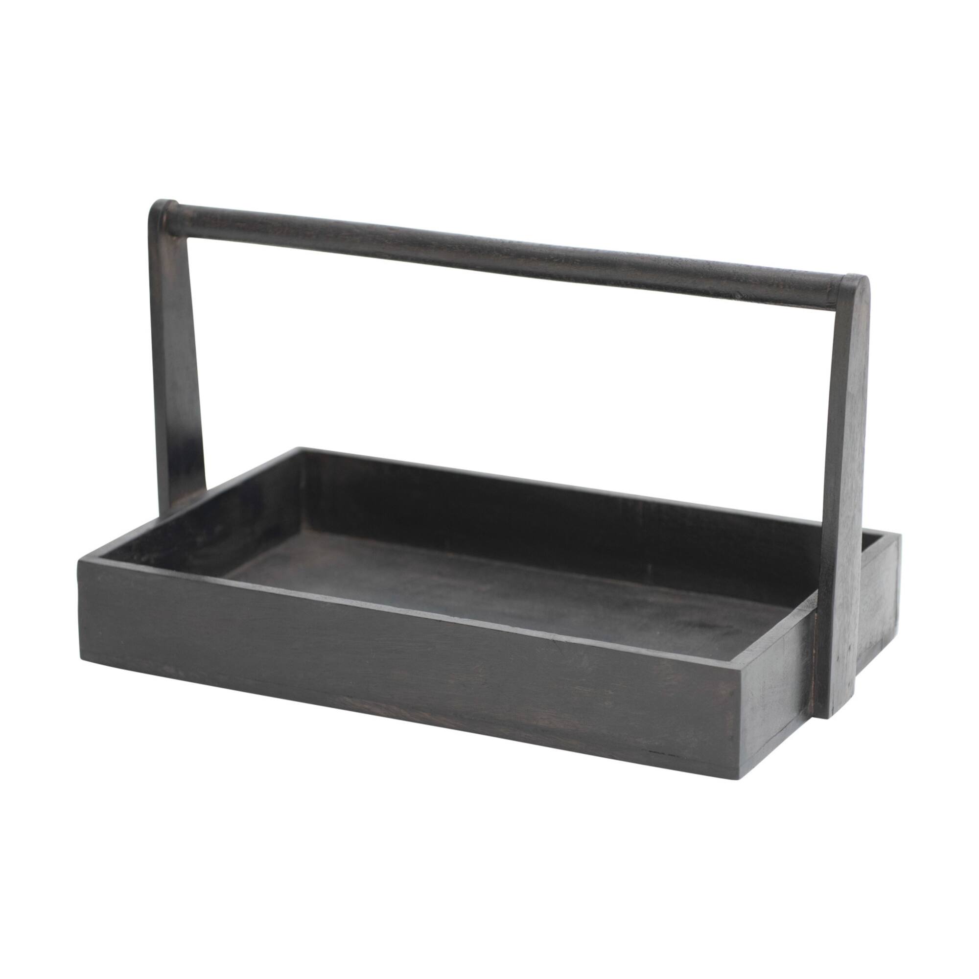 Hello Honey® 14'' Decorative Black Mango Wood Tray